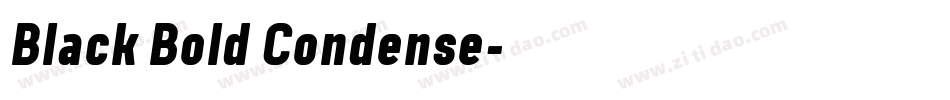 Black Bold Condense字体转换